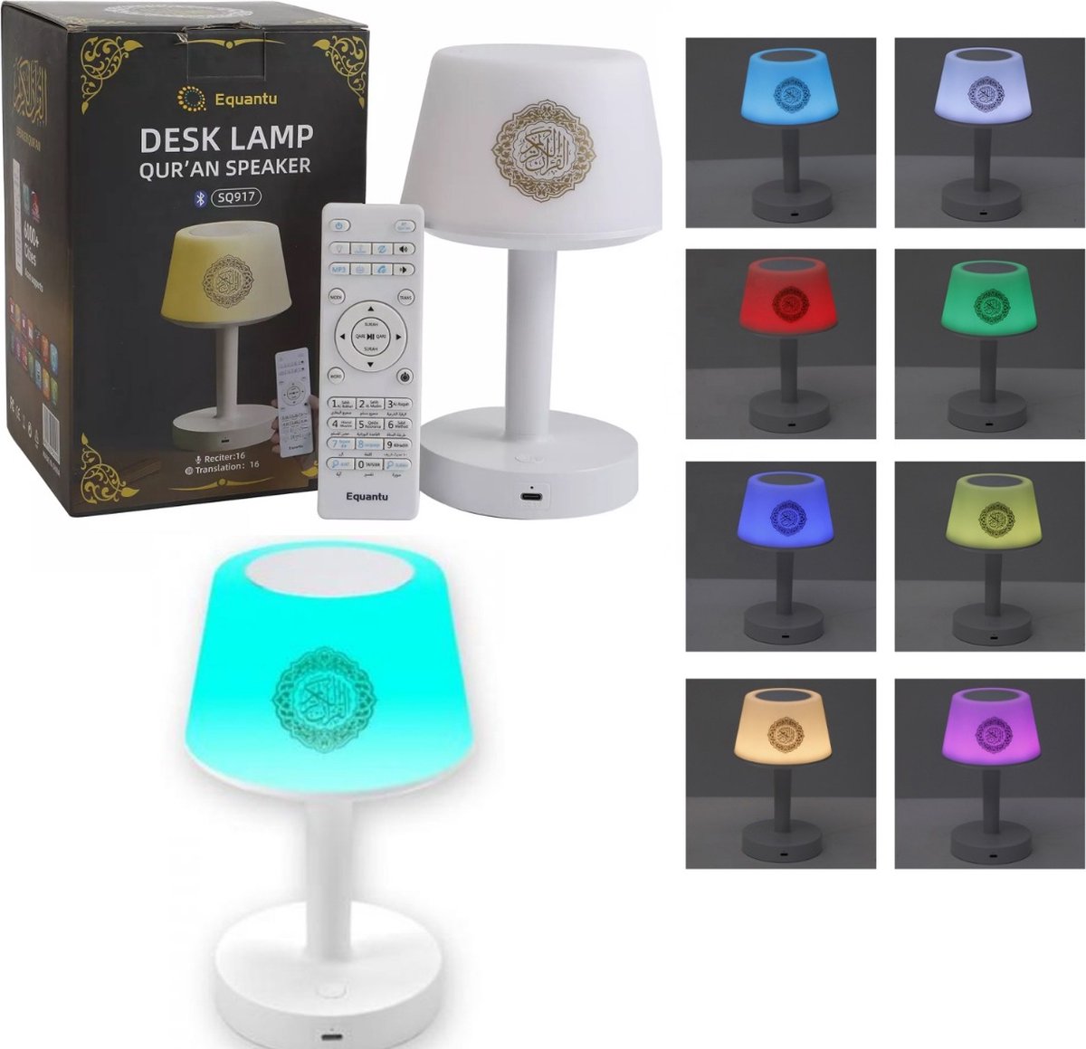 Quran Touch table Lamp - Quran speaker wireless LED Touch with Azan