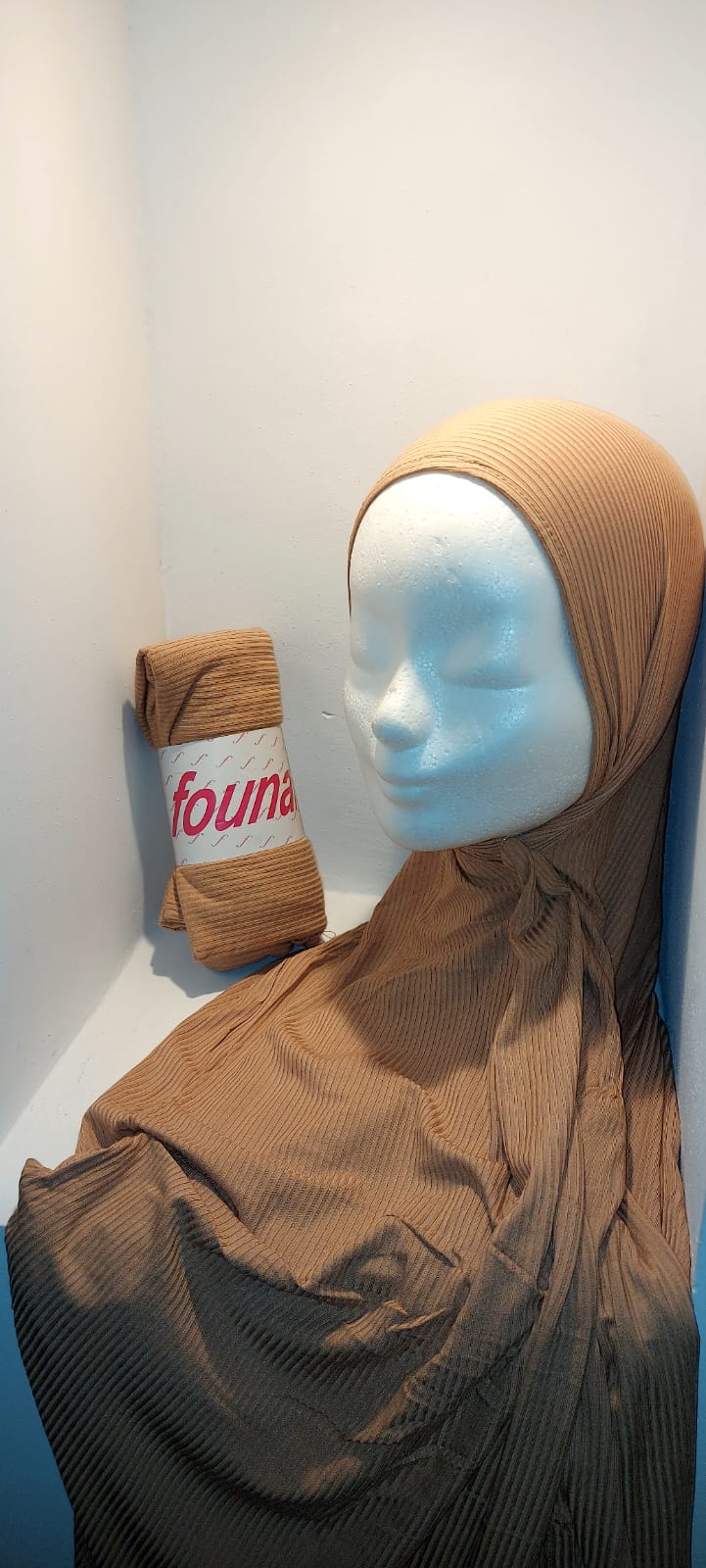 Hijab ribbelstructuur Founara