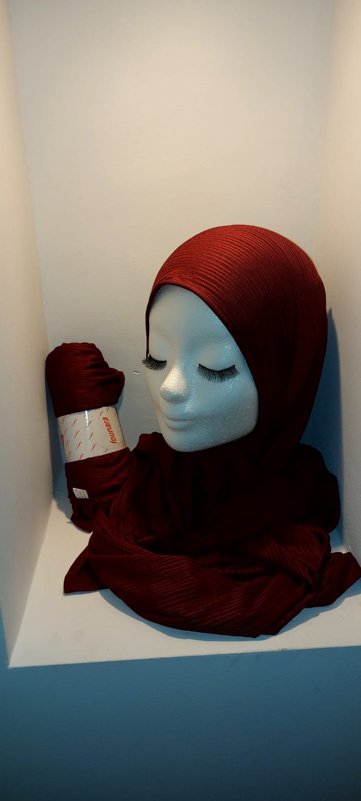 Hijab ribbelstructuur Founara