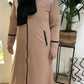 Abaya with zipper & pockets