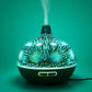 Ultrasonic Aroma Diffuser 3D - Dark brown wood - 400ml