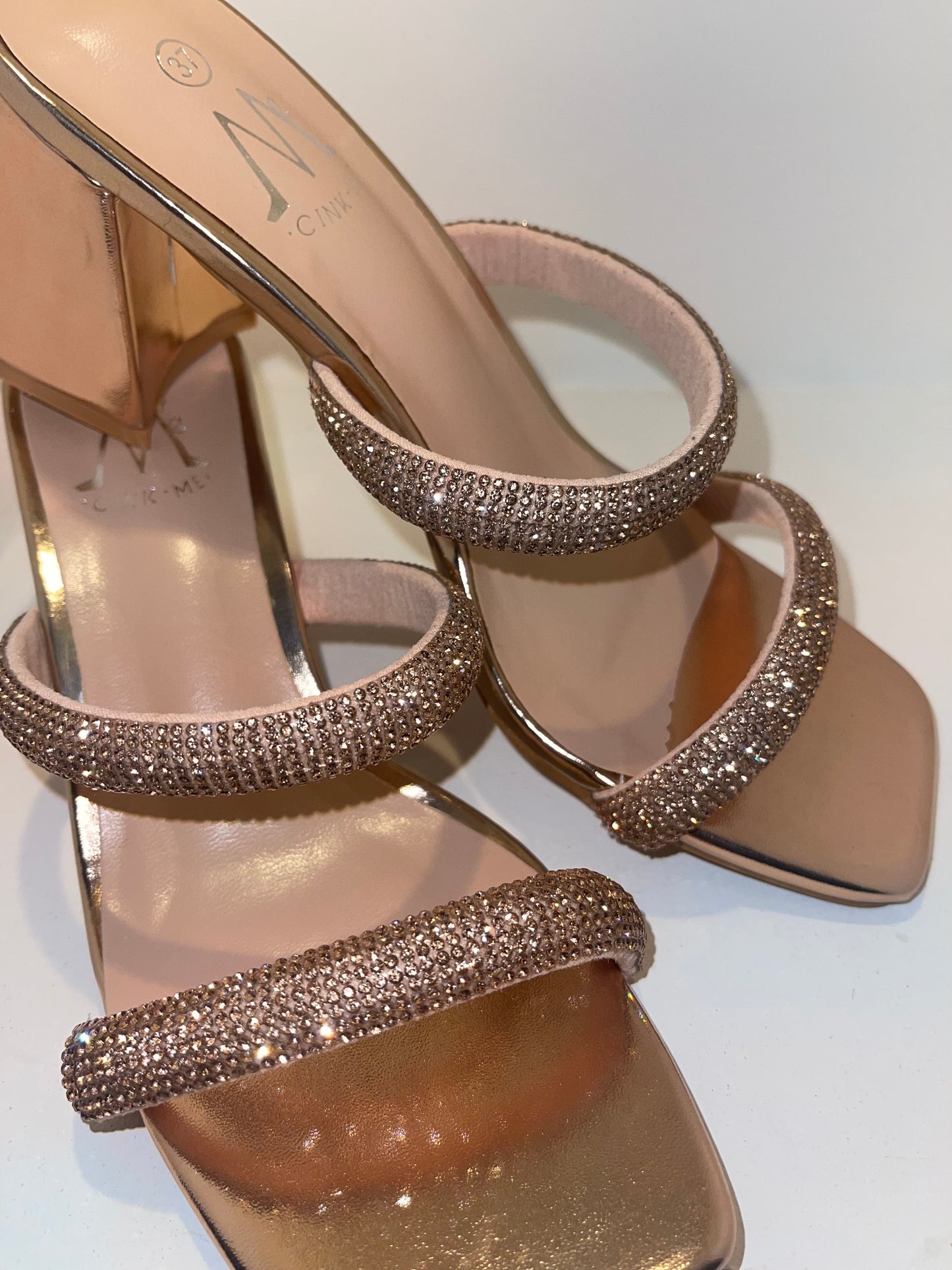 Shoes Slip-ons - with heel and shine party