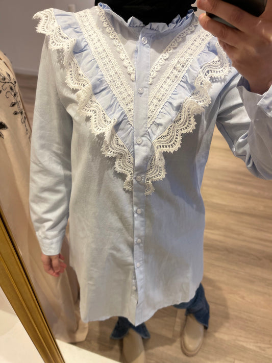 Half lange blouse - volant