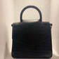 Bag black handle - imitation leather