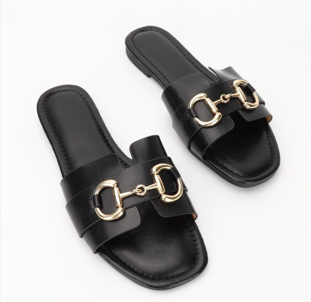 Slippers gold line