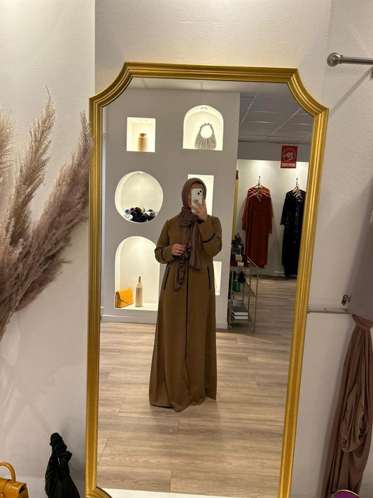 Abaya with zipper & pockets