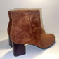 Suede ankle boots - with heel