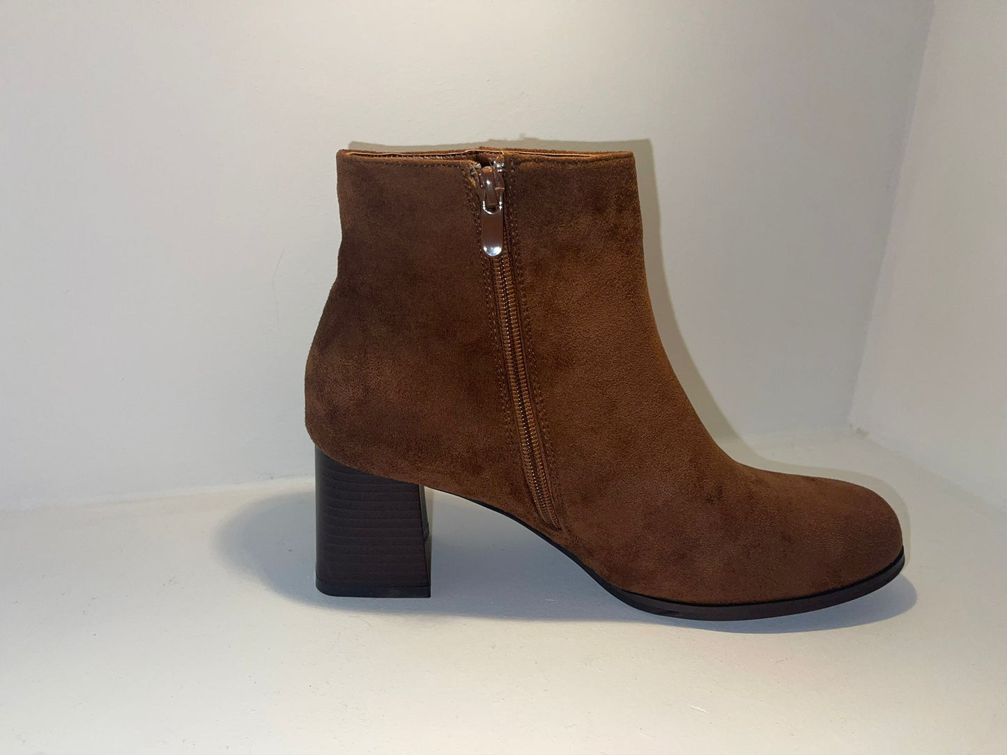 Suede ankle boots - with heel